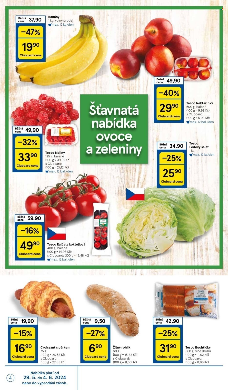 Leták TESCO supermarket - 29.5.2024 - 4.6.2024. Strana 4