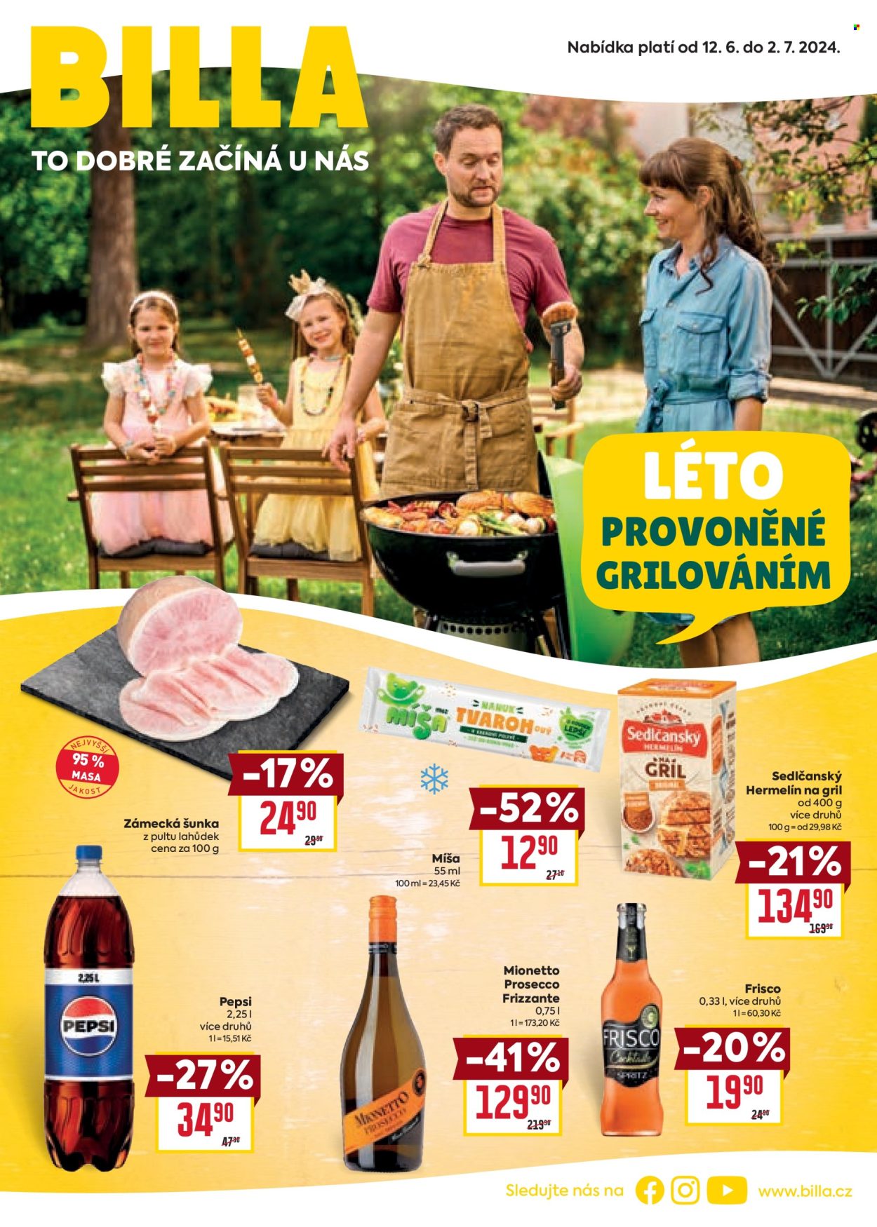 Leták BILLA - 12.6.2024 - 2.7.2024. Strana 1