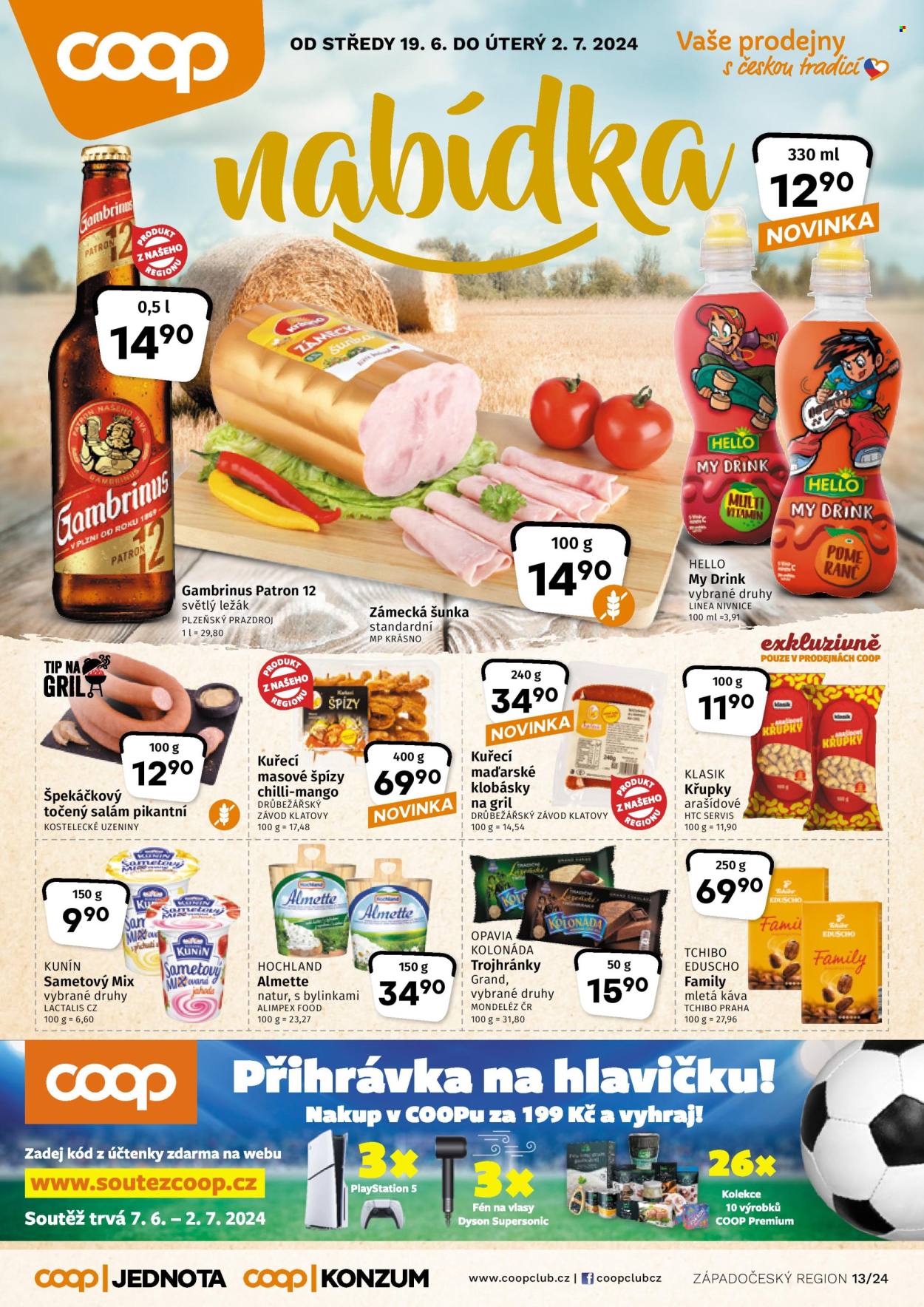 Leták coop JEDNOTA - 19.6.2024 - 2.7.2024. Strana 1