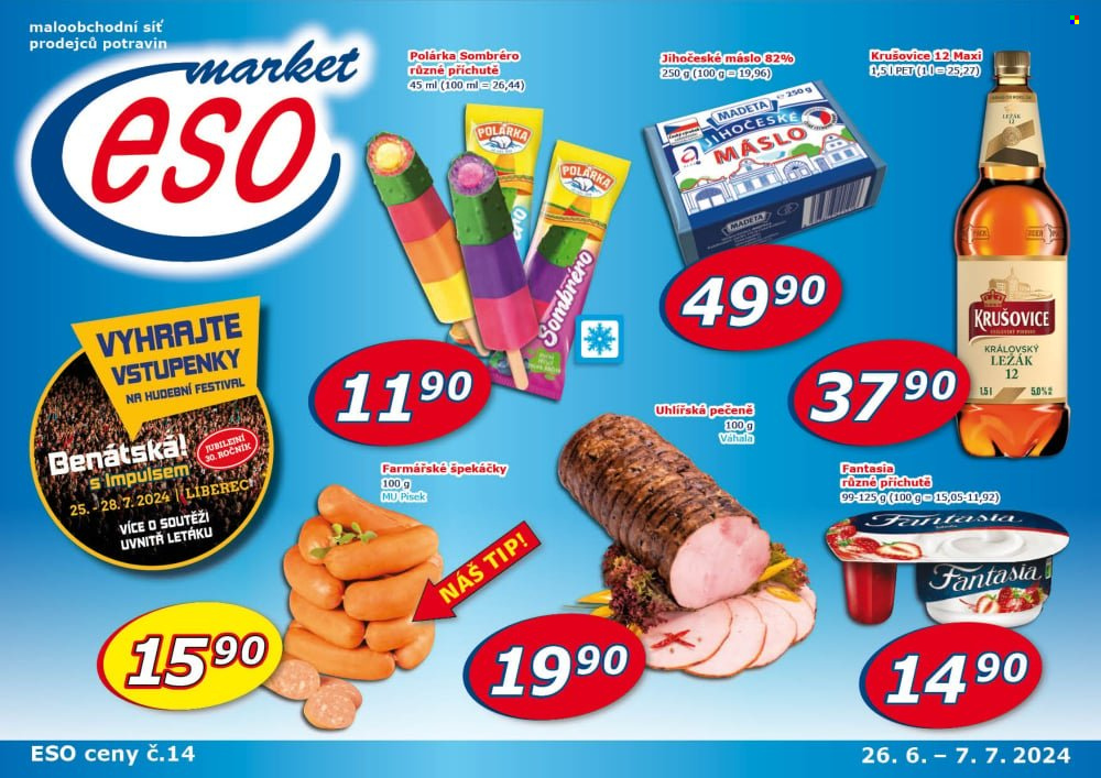 Leták ESO MARKET - 26.6.2024 - 7.7.2024. Strana 1