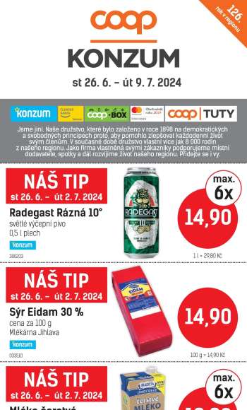 Leták Konzum - 26.6.2024 - 9.7.2024.