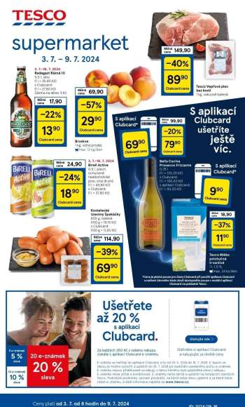 Leták TESCO supermarket - 3.7.2024 - 9.7.2024.