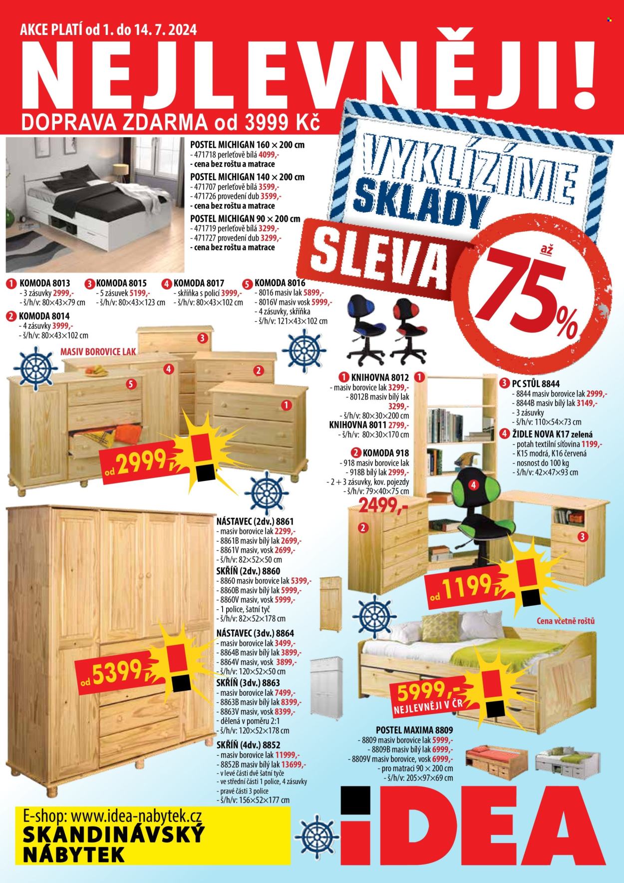 Leták IDEA nábytek - 1.7.2024 - 14.7.2024. Strana 1