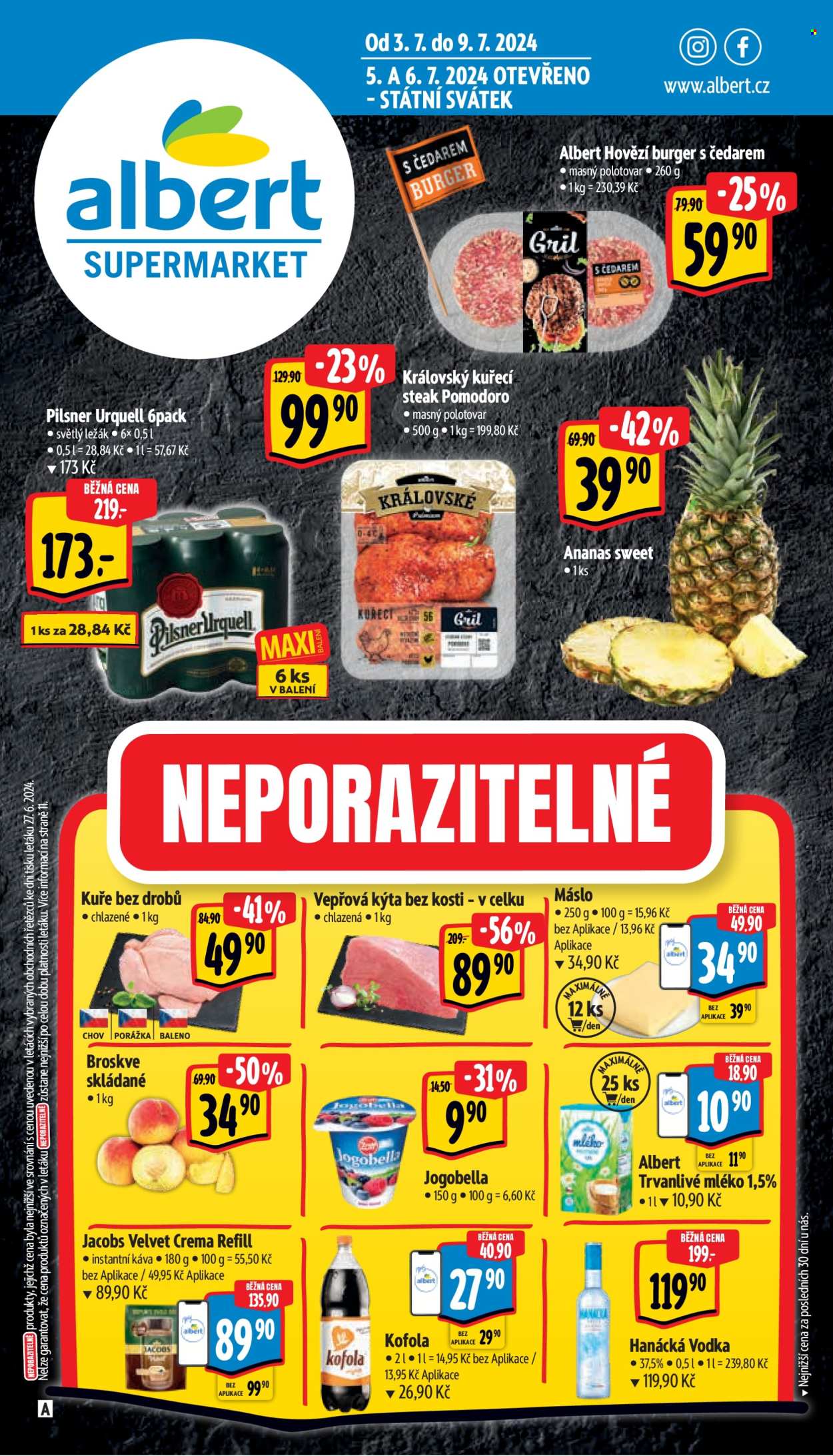 Leták Albert Supermarket - 3.7.2024 - 9.7.2024. Strana 1