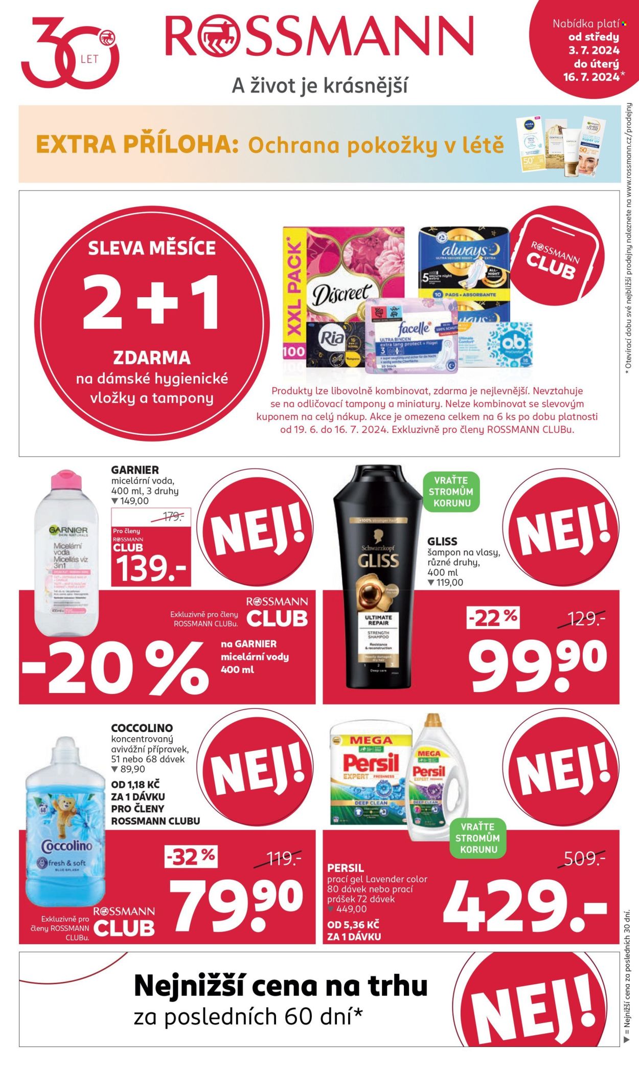 Leták ROSSMANN - 3.7.2024 - 16.7.2024. Strana 1