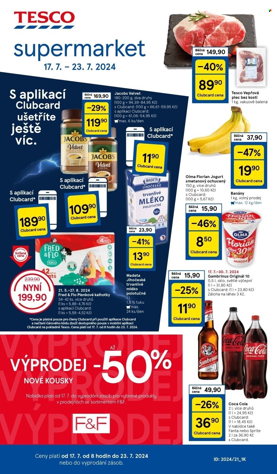 Leták TESCO supermarket - 17.7.2024 - 23.7.2024. Strana 1