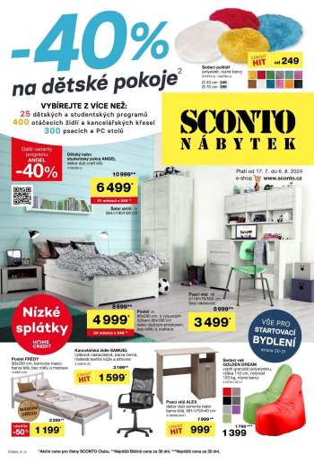 Leták SCONTO NÁBYTEK - 17.7.2024 - 6.8.2024.