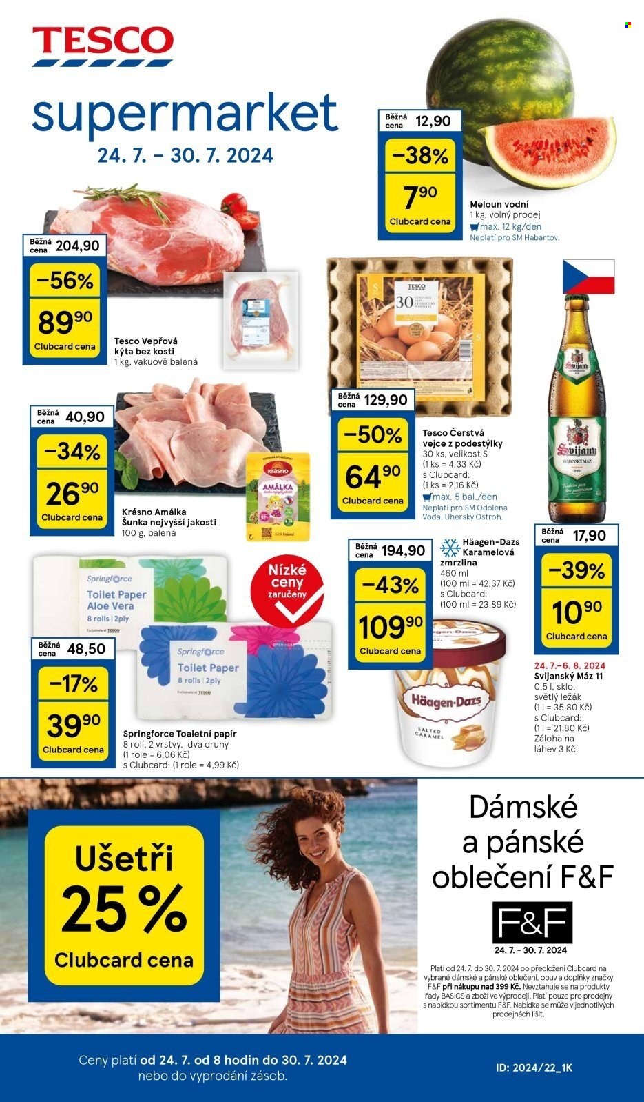 Leták TESCO supermarket - 24.7.2024 - 30.7.2024. Strana 1