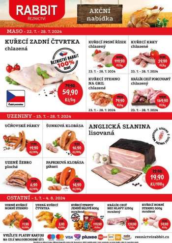Leták RABBIT řeznictví - 22.7.2024 - 28.7.2024.