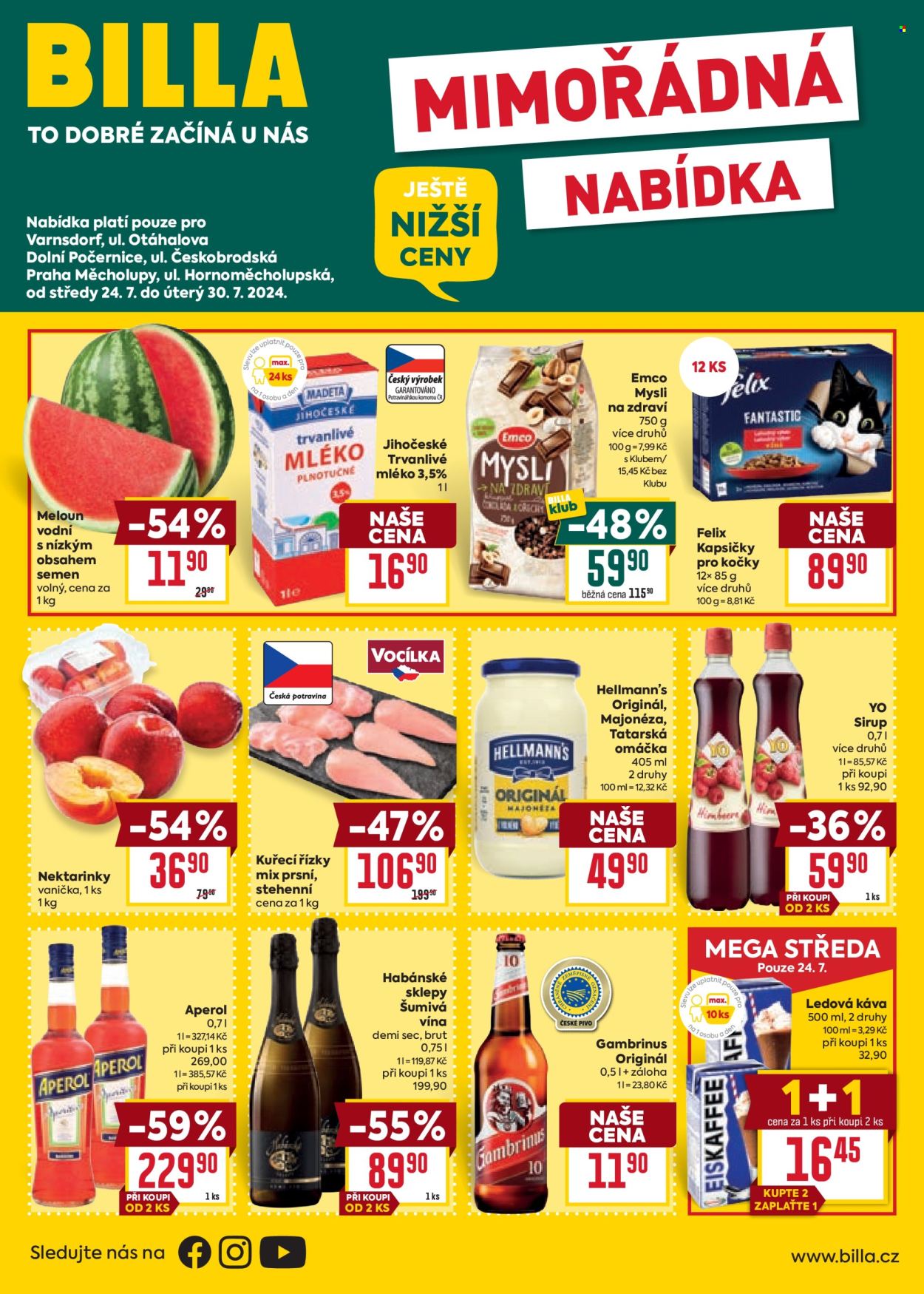 Leták BILLA - 24.7.2024 - 30.7.2024. Strana 1