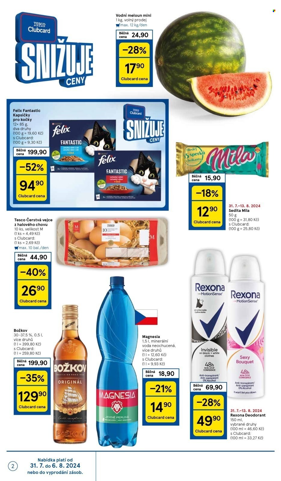 Leták TESCO supermarket - 31.7.2024 - 6.8.2024. Strana 2