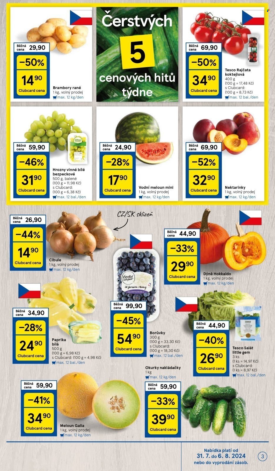 Leták TESCO - 31.7.2024 - 6.8.2024. Strana 3