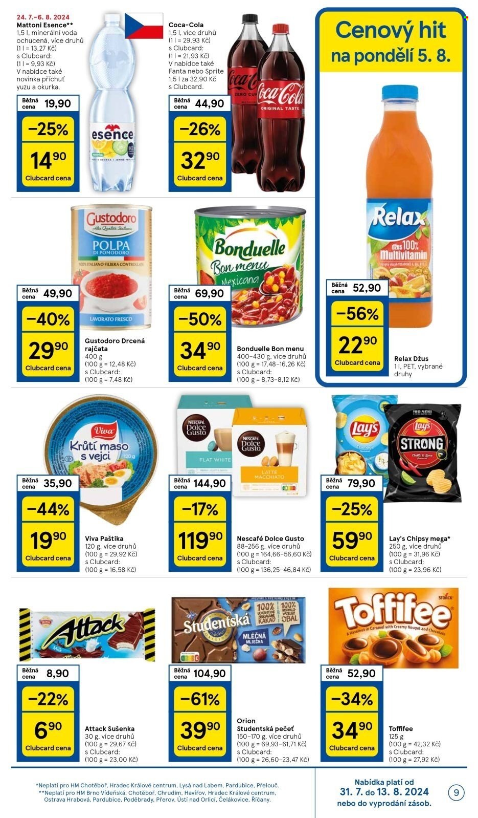 Leták TESCO - 31.7.2024 - 6.8.2024. Strana 9