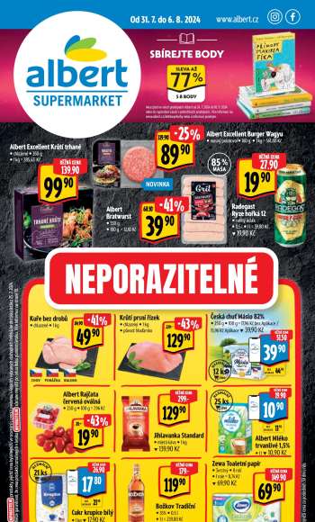 Leták Albert Supermarket - 31.7.2024 - 6.8.2024.