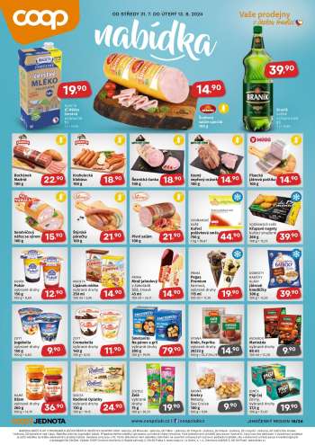Leták coop JEDNOTA - 31.7.2024 - 13.8.2024.