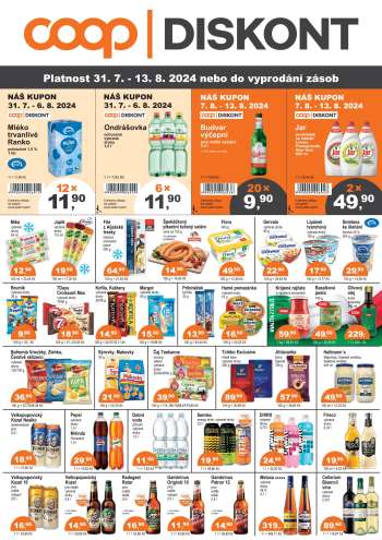 Leták coop DISKONT - 31.7.2024 - 13.8.2024.