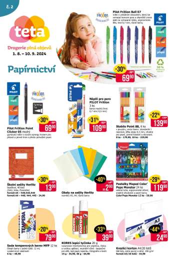 Leták Teta drogerie - 1.8.2024 - 10.9.2024.