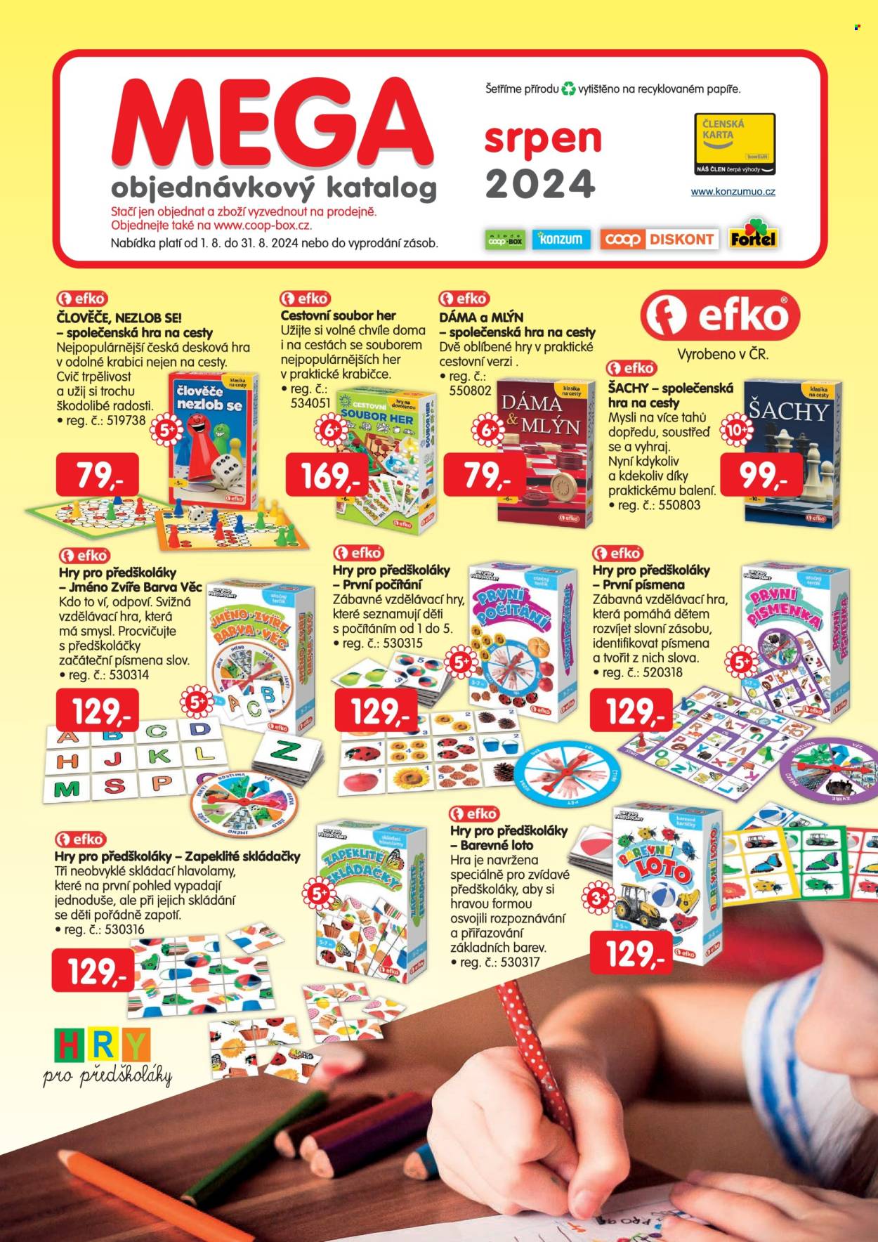 Leták Konzum - 1.8.2024 - 31.8.2024. Strana 1