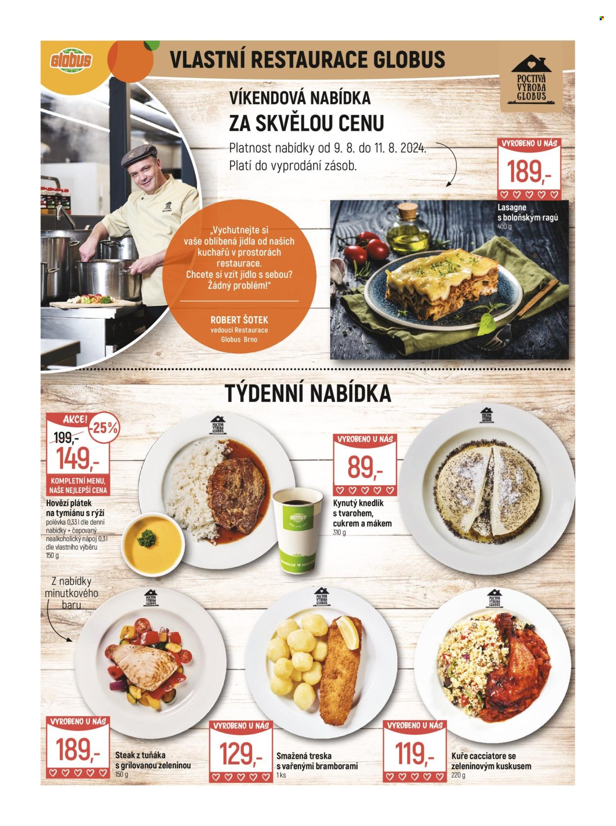 Leták Globus - 7.8.2024 - 13.8.2024. Strana 14