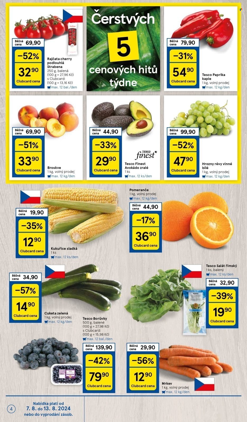 Leták TESCO - 7.8.2024 - 13.8.2024. Strana 4