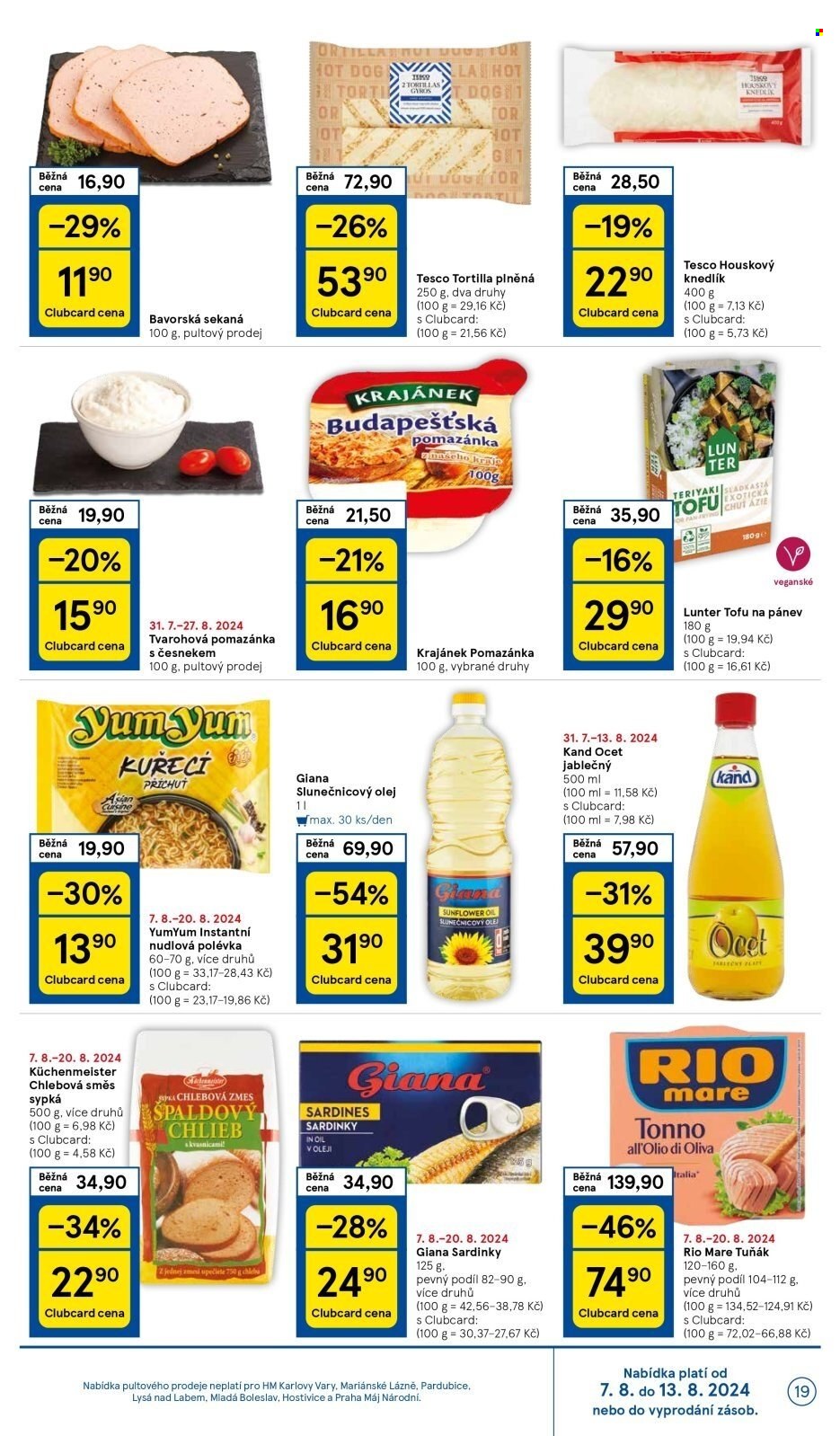 Leták TESCO - 7.8.2024 - 13.8.2024. Strana 19