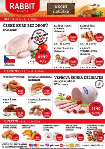 Leták RABBIT řeznictví - 5.8.2024 - 11.8.2024.