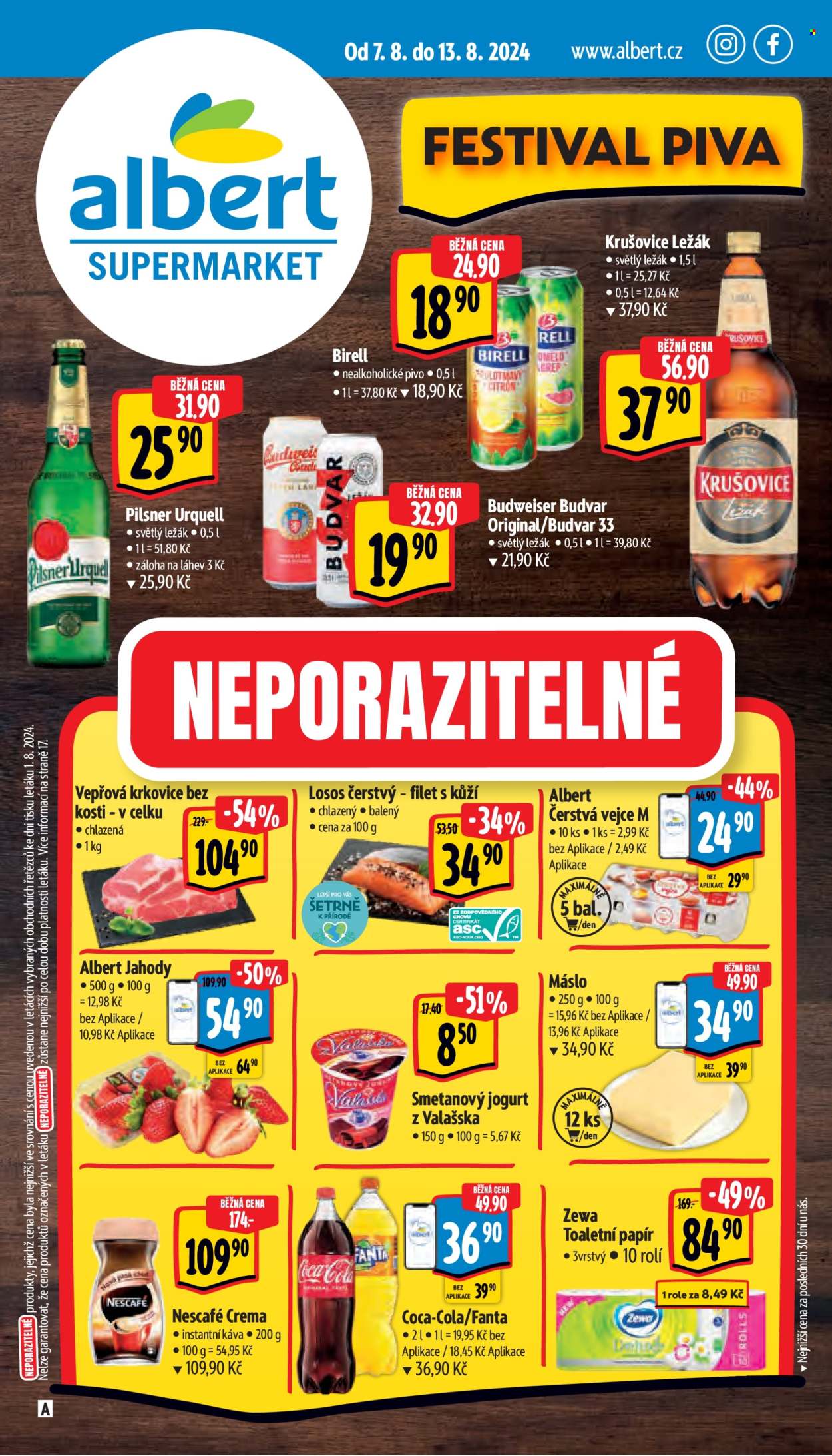 Leták Albert Supermarket - 7.8.2024 - 13.8.2024. Strana 1