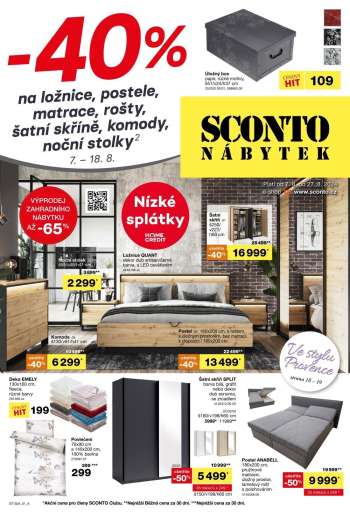 Leták SCONTO NÁBYTEK - 7.8.2024 - 27.8.2024.