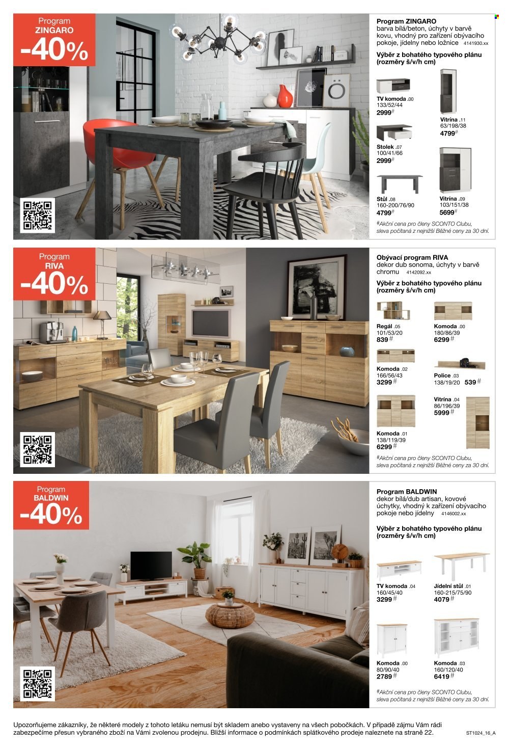 Leták SCONTO NÁBYTEK - 7.8.2024 - 27.8.2024. Strana 16