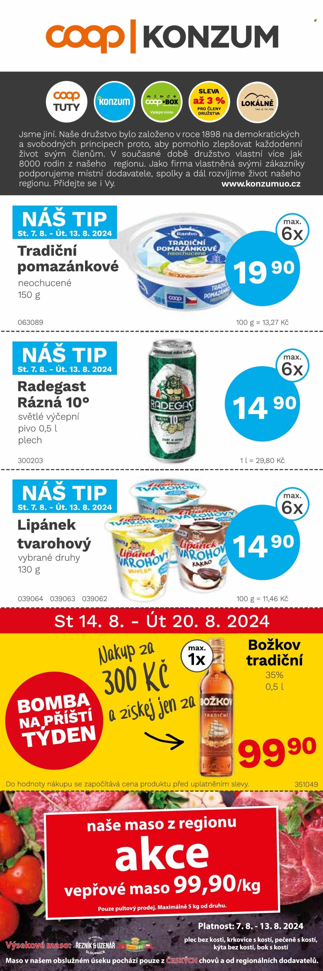 Leták Konzum - 7.8.2024 - 20.8.2024. Strana 1