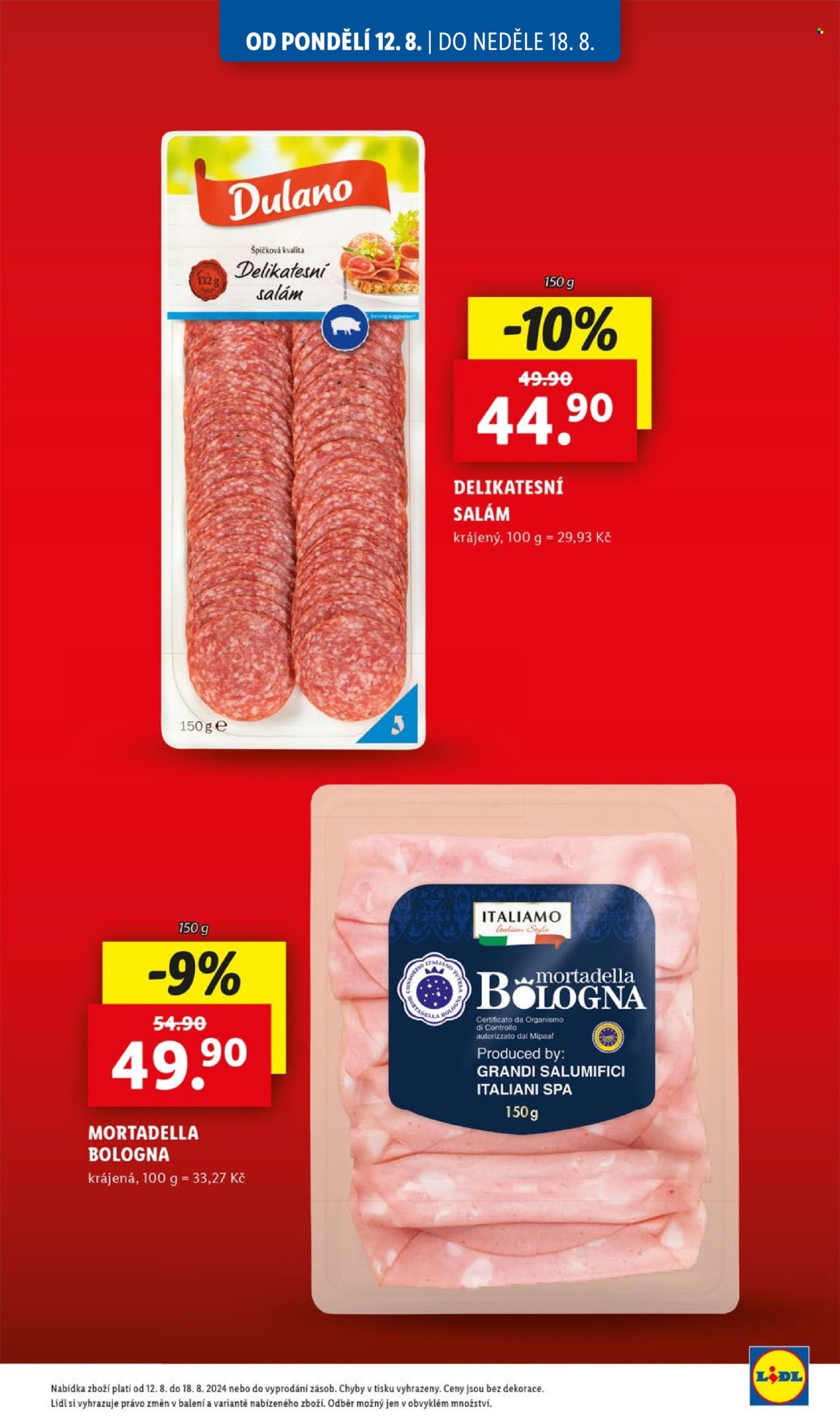 Leták Lidl - 12.8.2024 - 18.8.2024. Strana 39