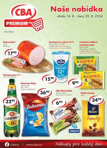 Leták CBA Premium - 14.8.2024 - 20.8.2024.