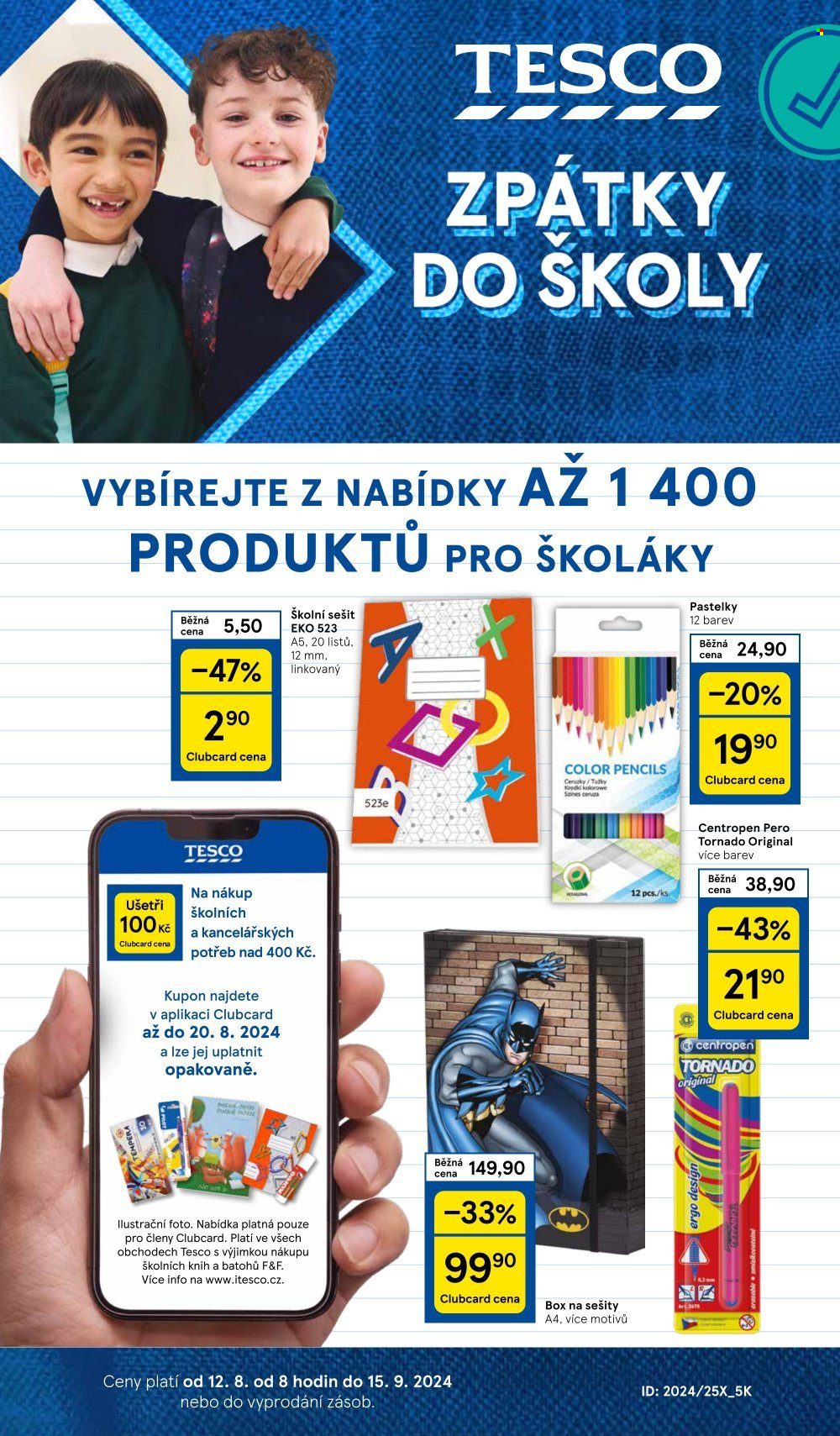 Leták TESCO hypermarket - 12.8.2024 - 20.8.2024. Strana 1