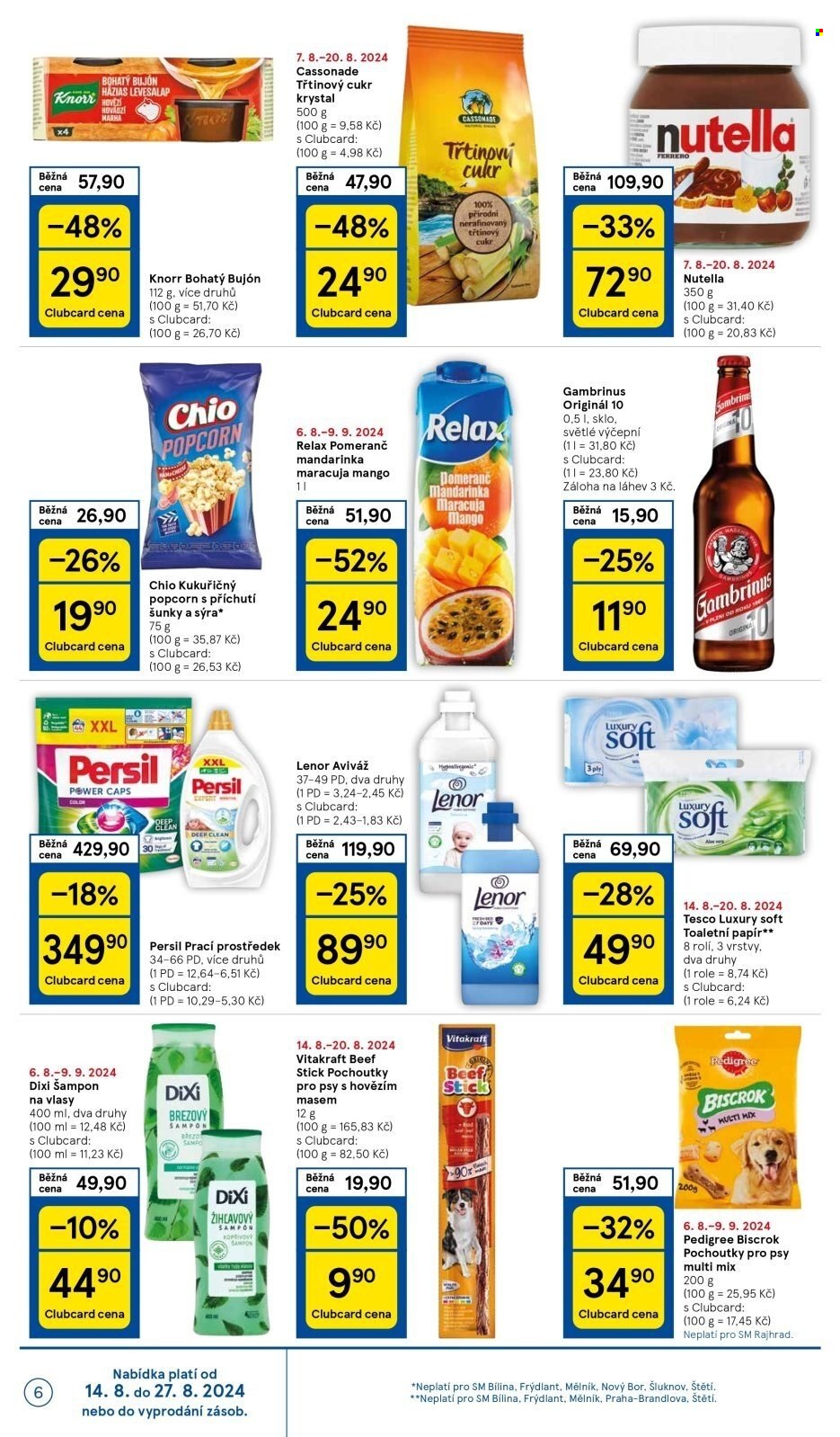 Leták TESCO supermarket - 14.8.2024 - 20.8.2024. Strana 6