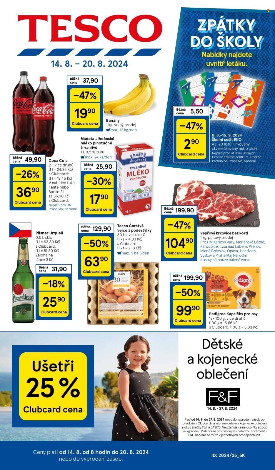 Leták TESCO - 14.8.2024 - 20.8.2024. Strana 1