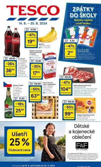 Leták TESCO - 14.8.2024 - 20.8.2024.