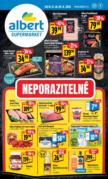 Leták Albert Supermarket - 14.8.2024 - 20.8.2024.