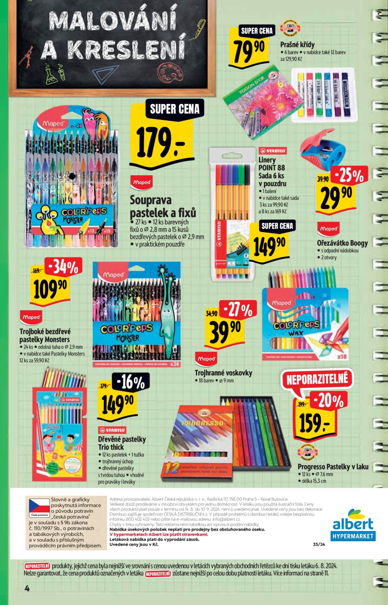 Leták Albert Hypermarket - 14.8.2024 - 10.9.2024. Strana 4