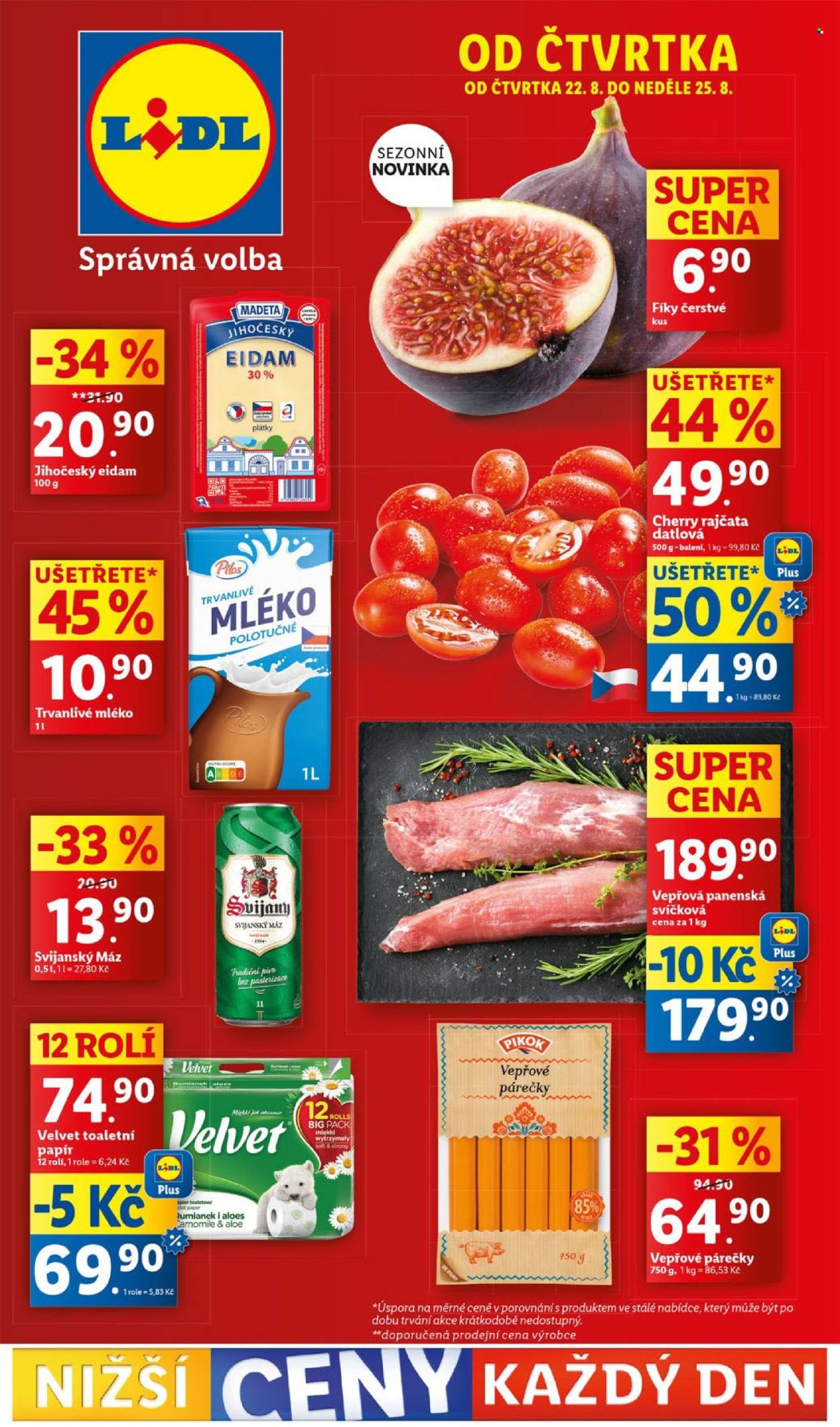 Leták Lidl - 22.8.2024 - 25.8.2024. Strana 1