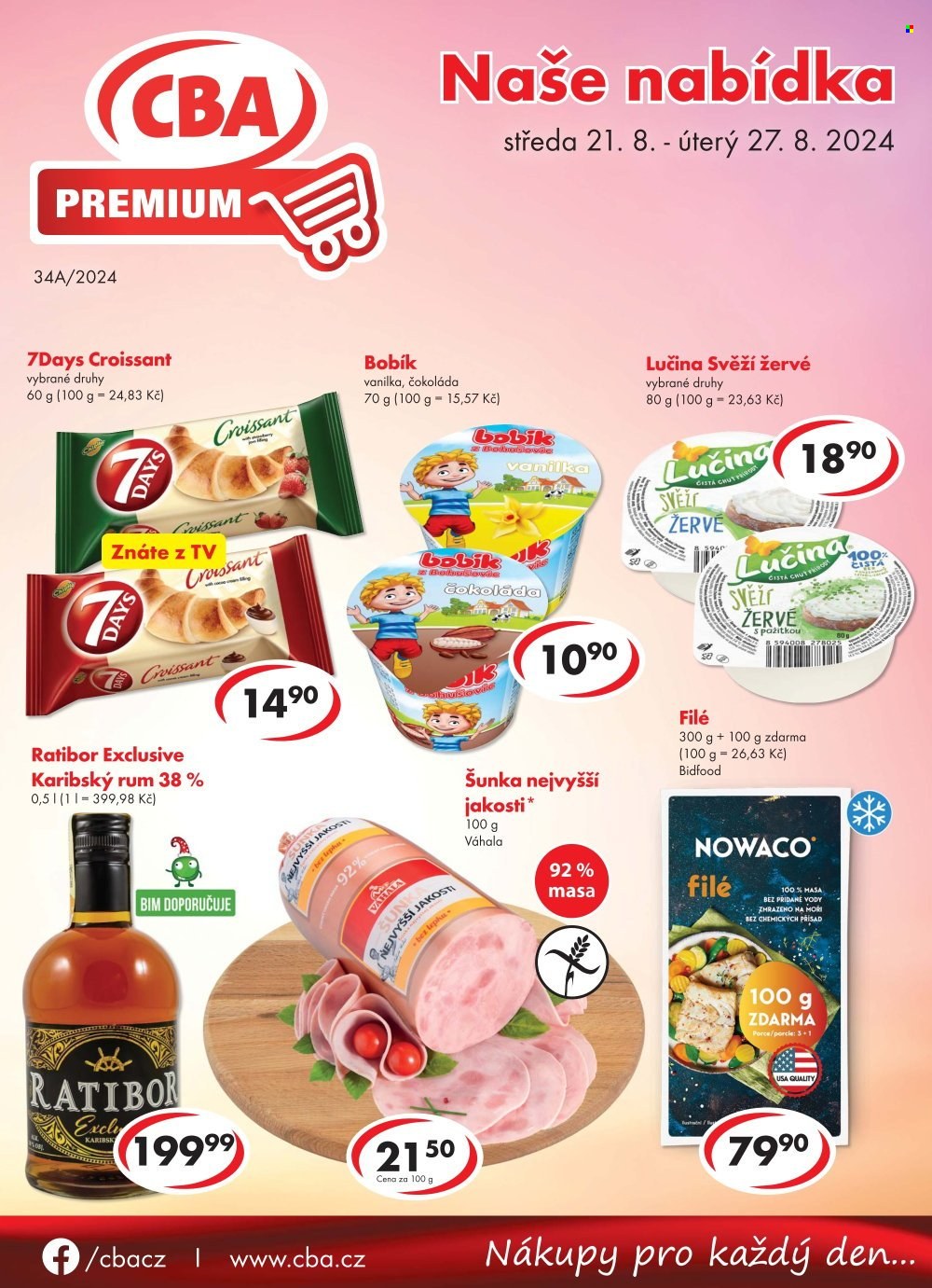 Leták CBA Premium - 21.8.2024 - 27.8.2024. Strana 1