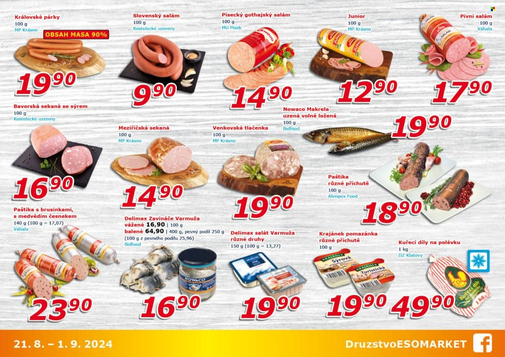 Leták ESO MARKET - 21.8.2024 - 1.9.2024. Strana 3