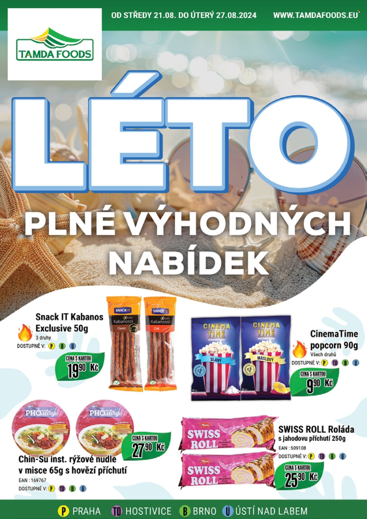 Leták Tamda Foods - 21.8.2024 - 27.8.2024. Strana 1