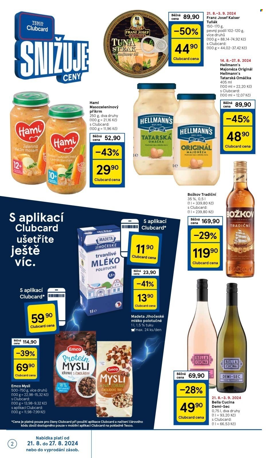 Leták TESCO supermarket - 21.8.2024 - 27.8.2024. Strana 2
