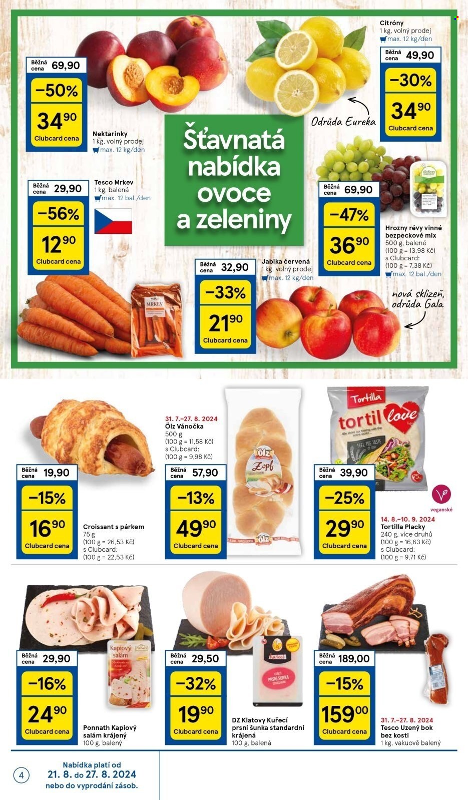 Leták TESCO supermarket - 21.8.2024 - 27.8.2024. Strana 4