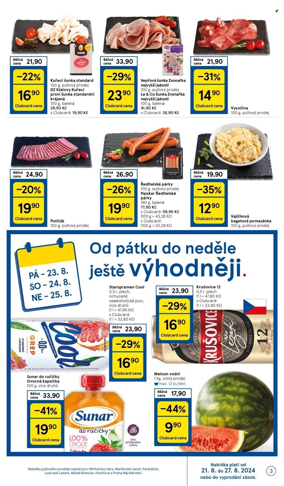 Leták TESCO - 21.8.2024 - 27.8.2024. Strana 3