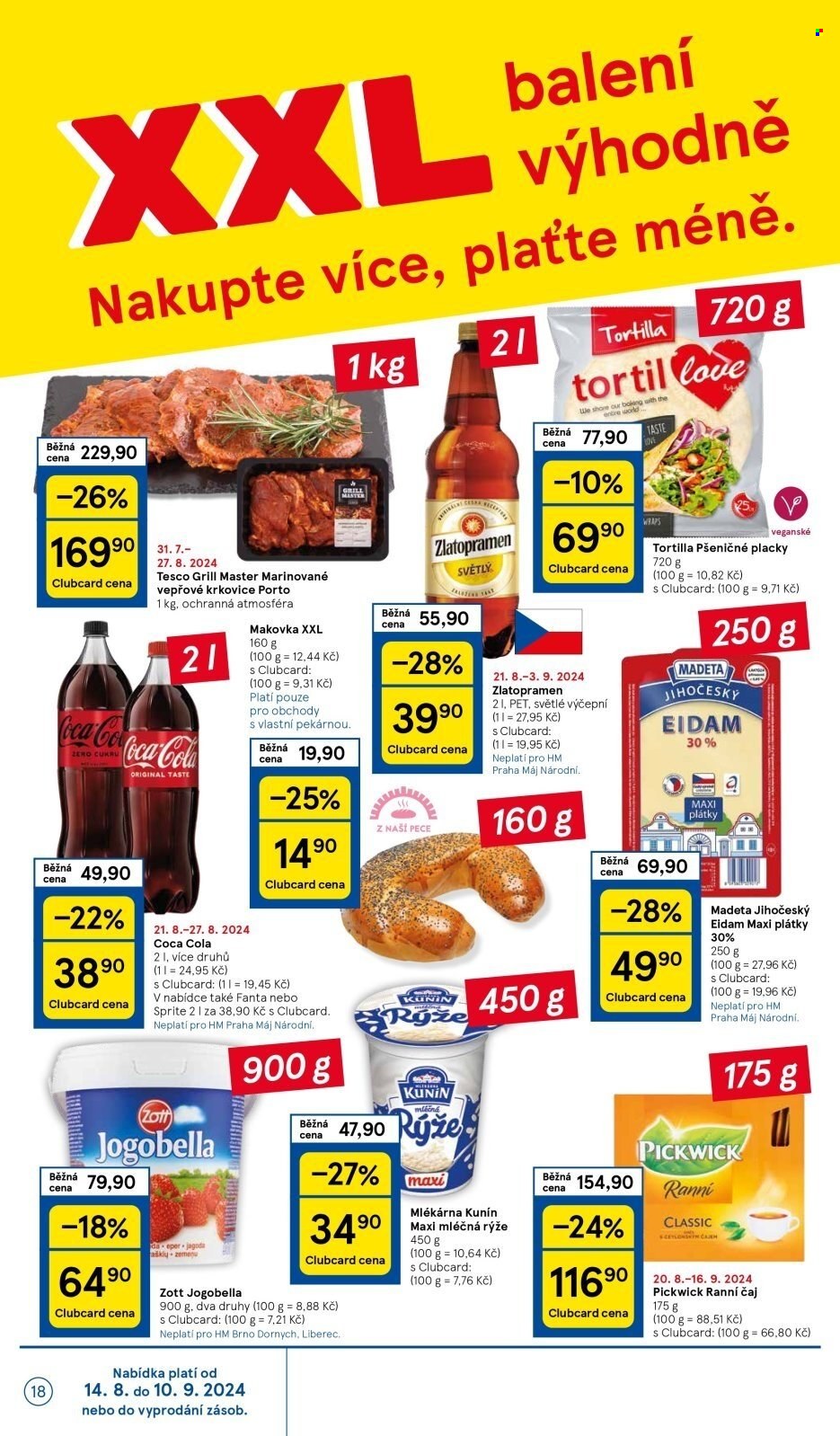 Leták TESCO - 21.8.2024 - 27.8.2024. Strana 18
