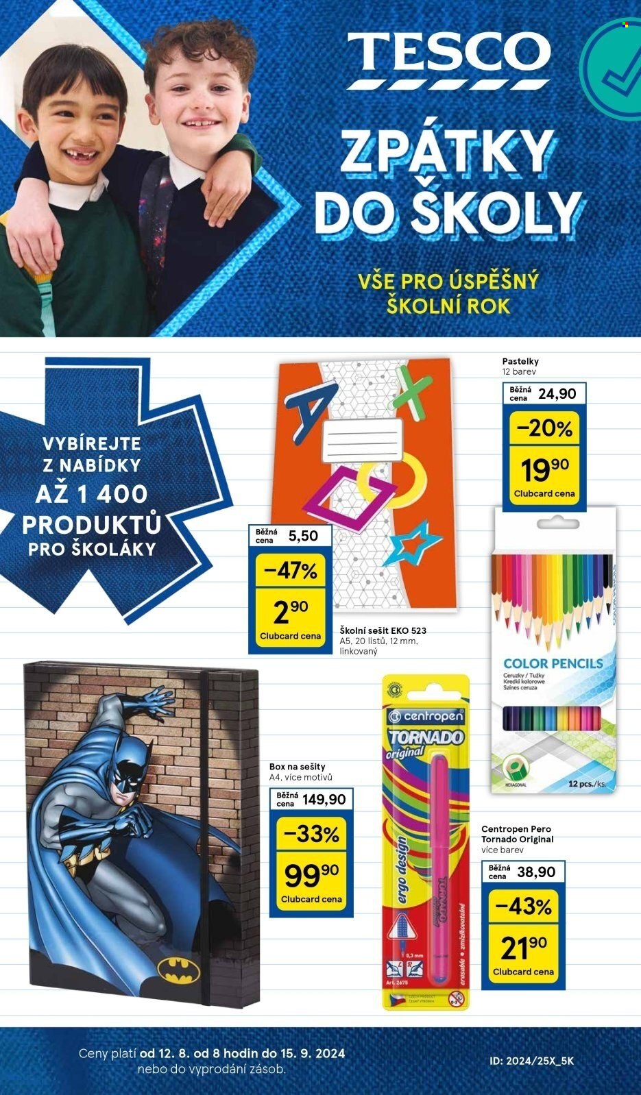 Leták TESCO hypermarket - 12.8.2024 - 15.9.2024. Strana 1