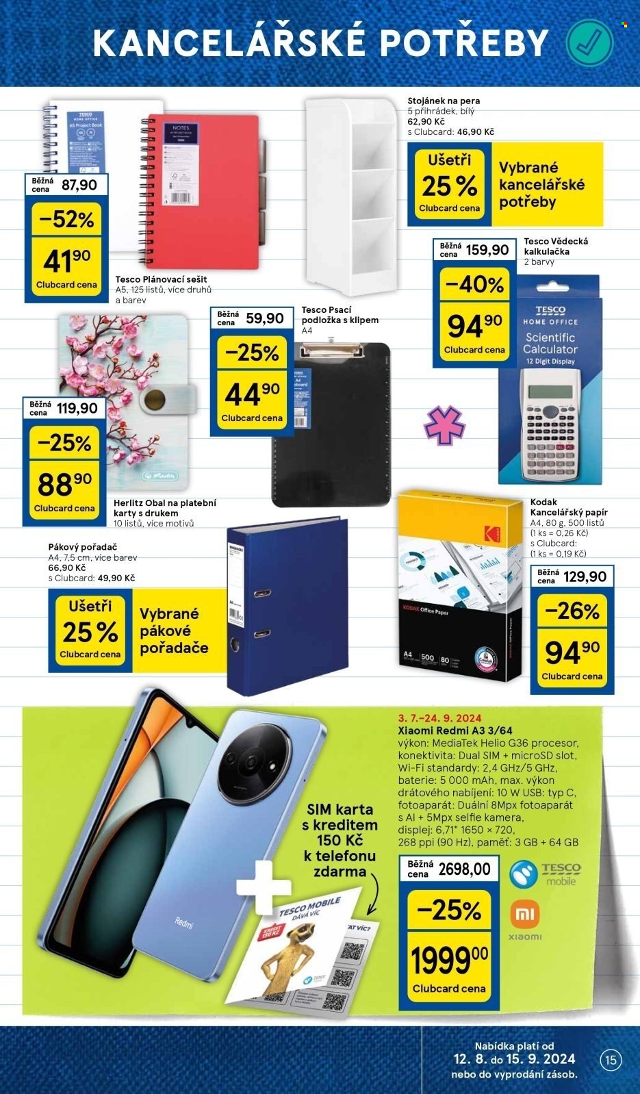 Leták TESCO hypermarket - 12.8.2024 - 15.9.2024. Strana 15