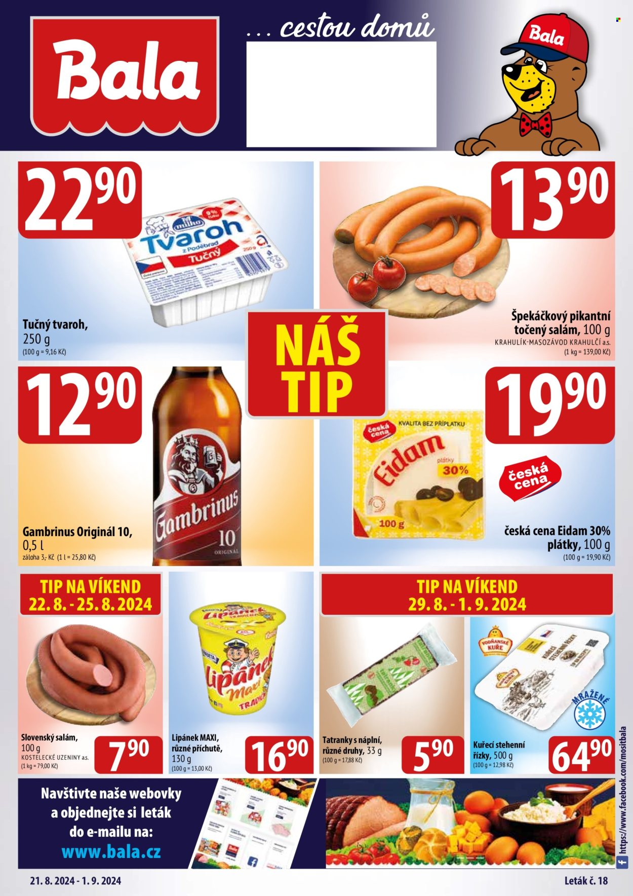 Leták Bala - 21.8.2024 - 1.9.2024. Strana 1