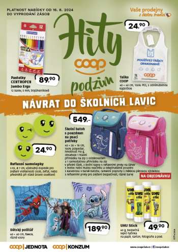 Leták coop JEDNOTA - 16.8.2024 - 20.10.2024.
